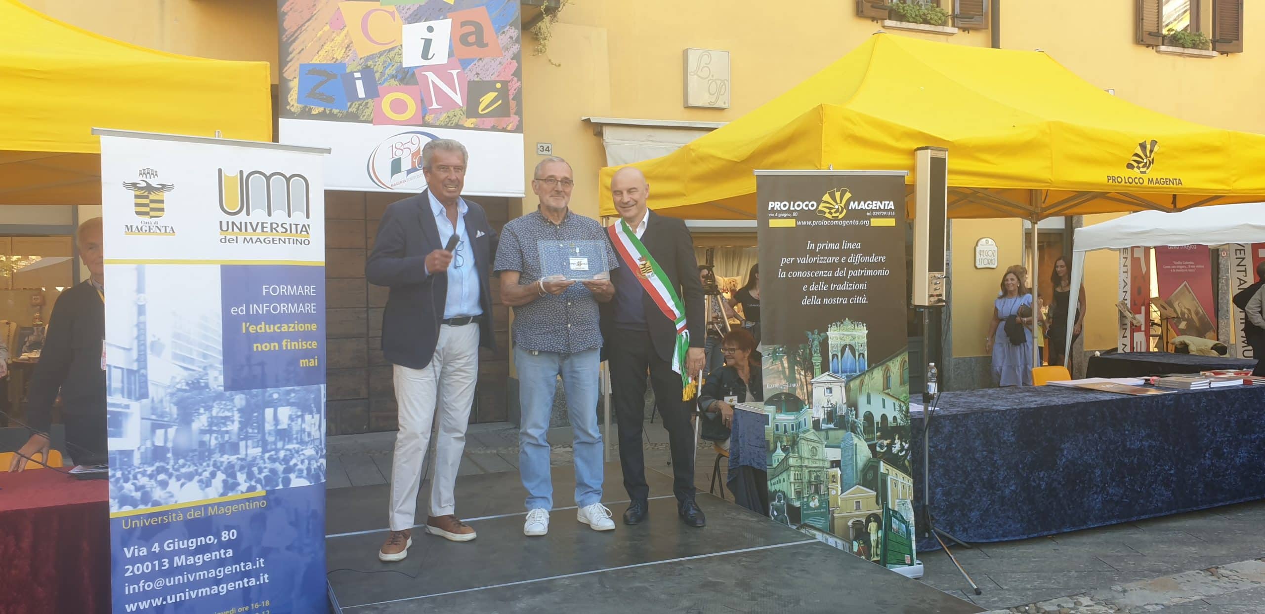 Magenta: festa delle associazioni, una targa a Oliviero Trezzi per i 40 anni di insostituibile presenza nella Pro loco