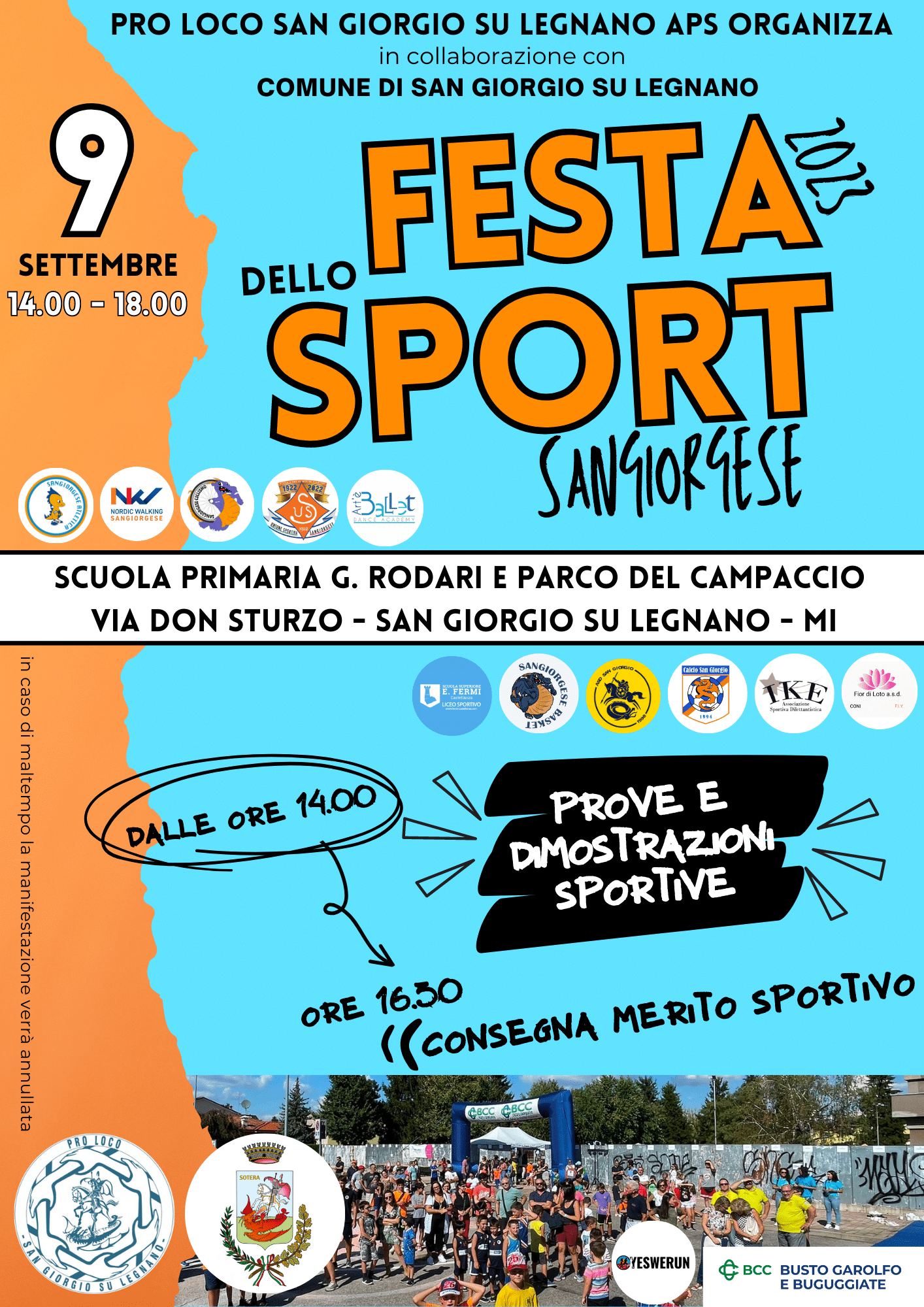 Pro Loco San Giorgio su Legnano: il 9 settembre la festa dello Sport