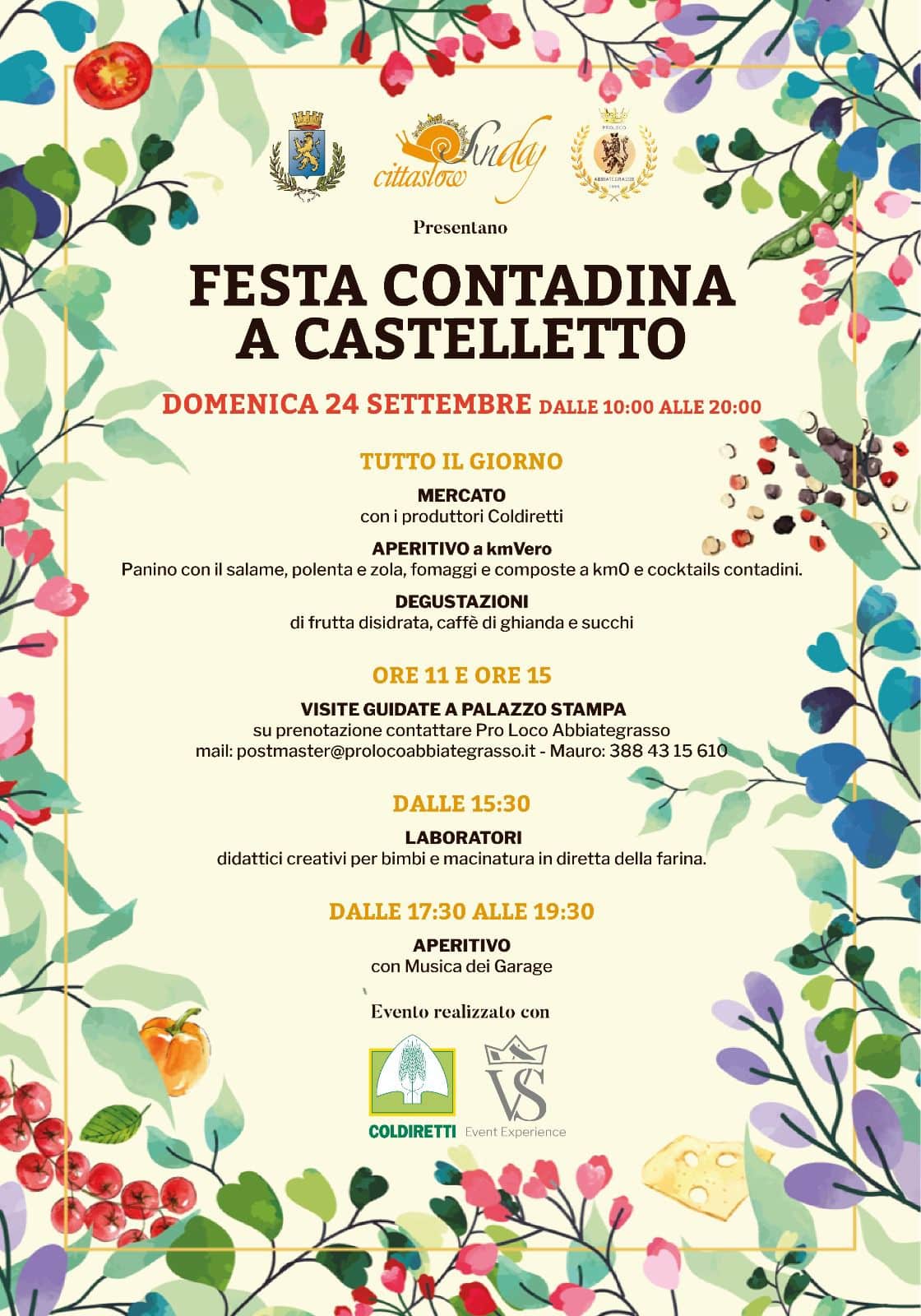 Abbiategrasso: oggi e domani festa con CittaSlow e a Castelletto