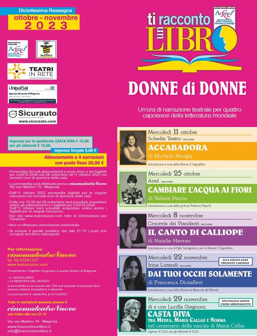 Nuovo/Magenta, dall’11 ottobre (ri)ecco Ti racconto un libro