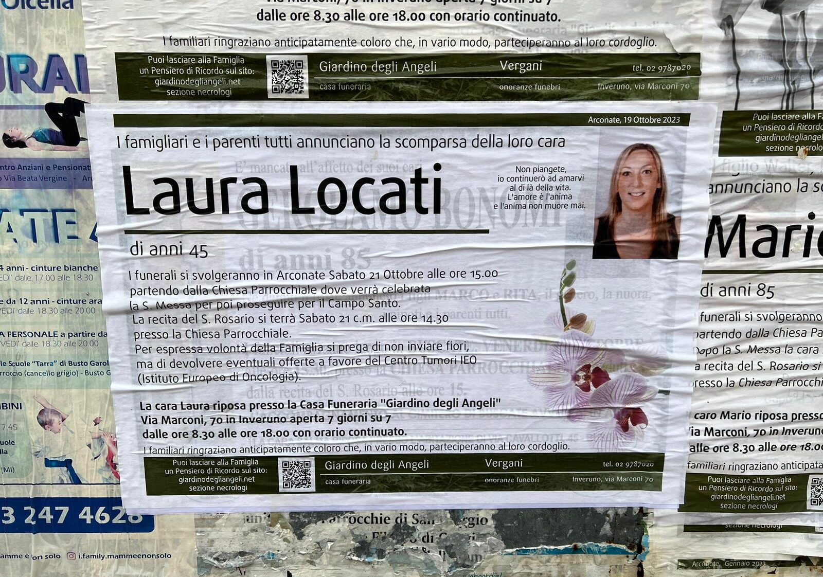 Arconate: la triste storia di Laura e il pensiero profondo di Mario Mantovani