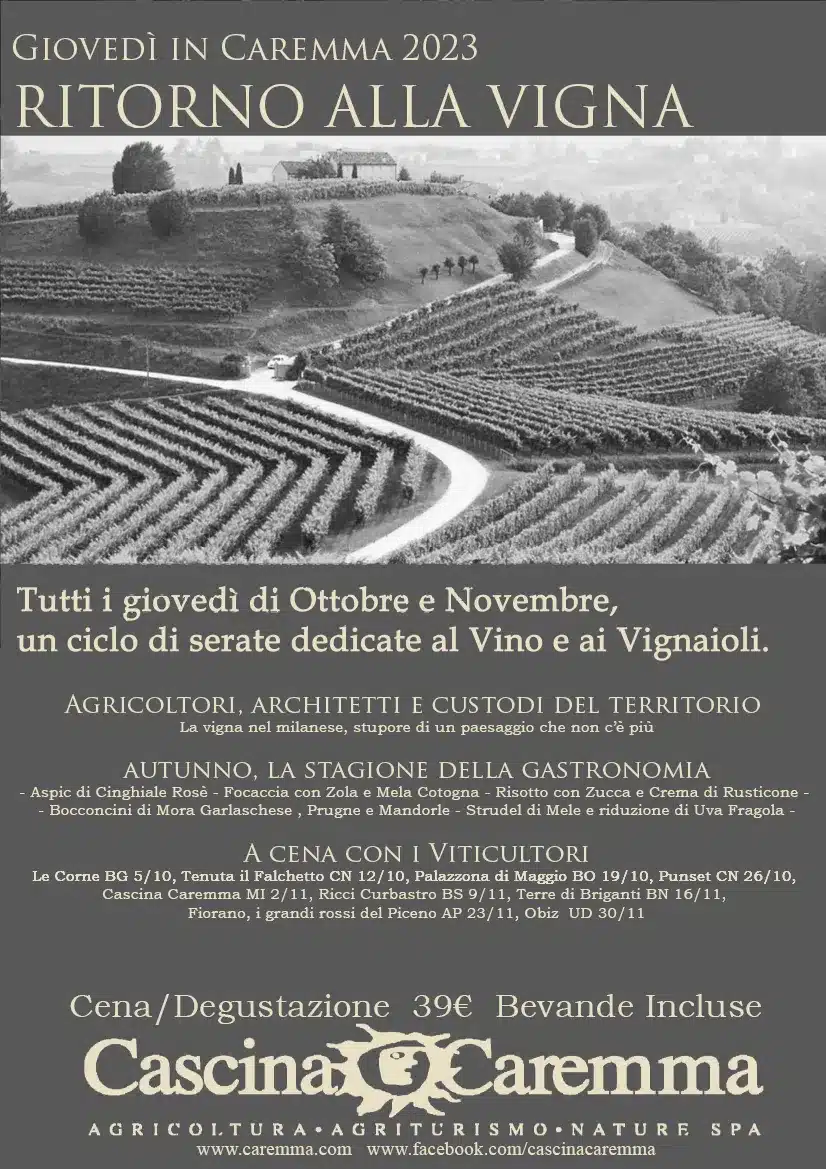 Giovedì 12, a Cascina Caremma, ‘Ritorno alla Vigna’ con la magia di Langhe e Monferrato