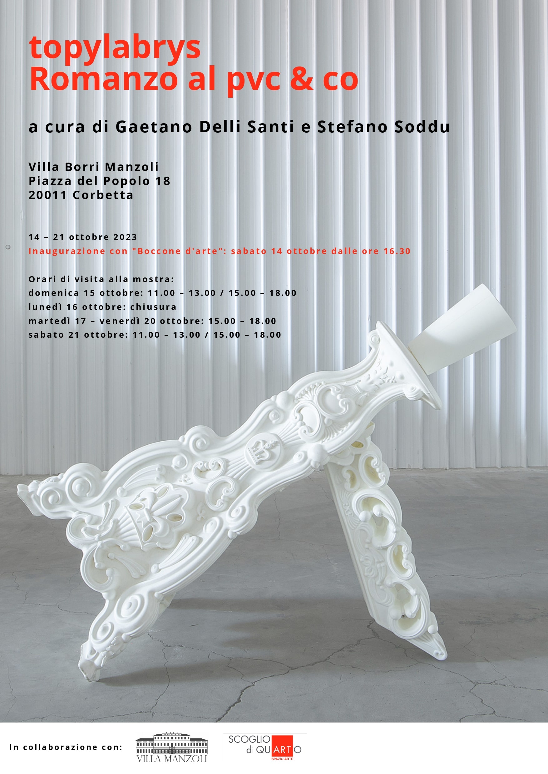 Corbetta, da sabato 14 topylabris in mostra a villa Manzoli