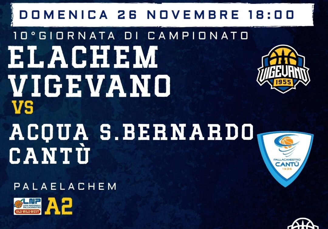 Basket A2: domenica sugggestiva sfida tra Vigevano e Cantù