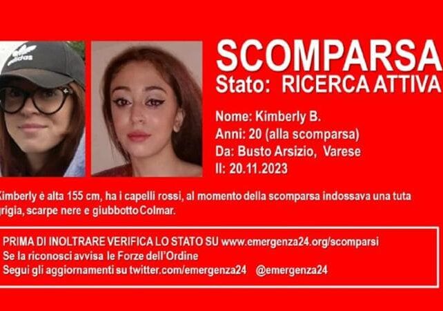 Busto Arsizio, caso Kimberly: allontamento volontario?