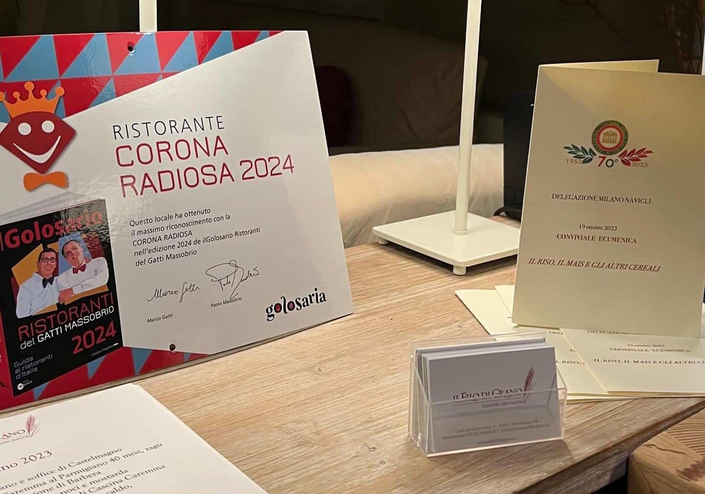 Filo di Grano nuova Corona Radiosa nel Golosario Ristoranti 2024: Lele Corti fa incetta di premi