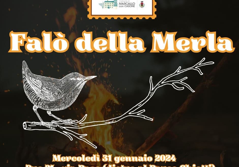 Marcallo con Casone: questa sera il falò della Merla