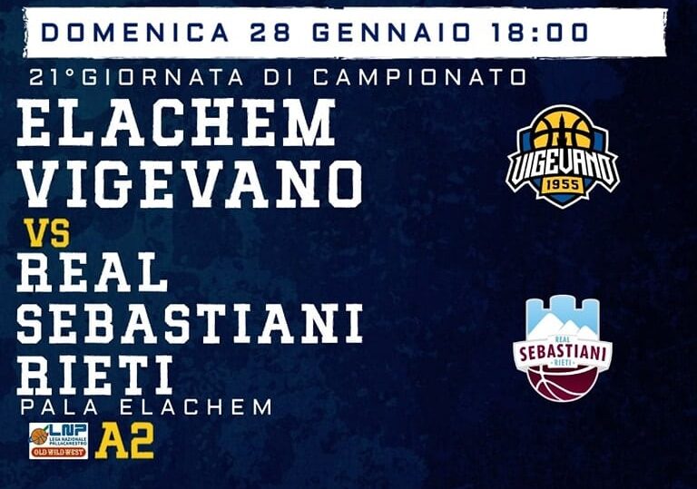 Basket A2, domenica Vigevano contro Rieti