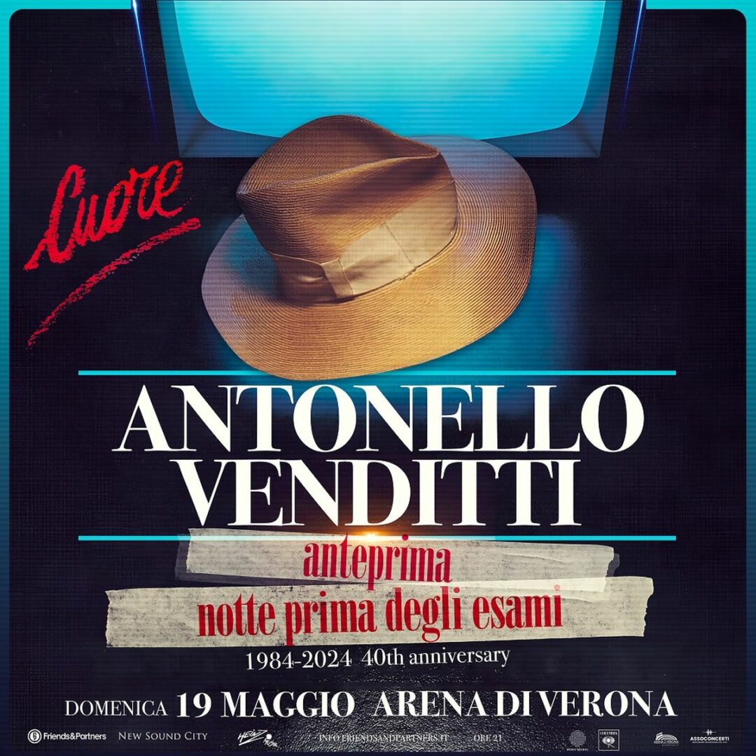 Venditti all’Arena di Verona per i 40 anni di Notte prima degli esami