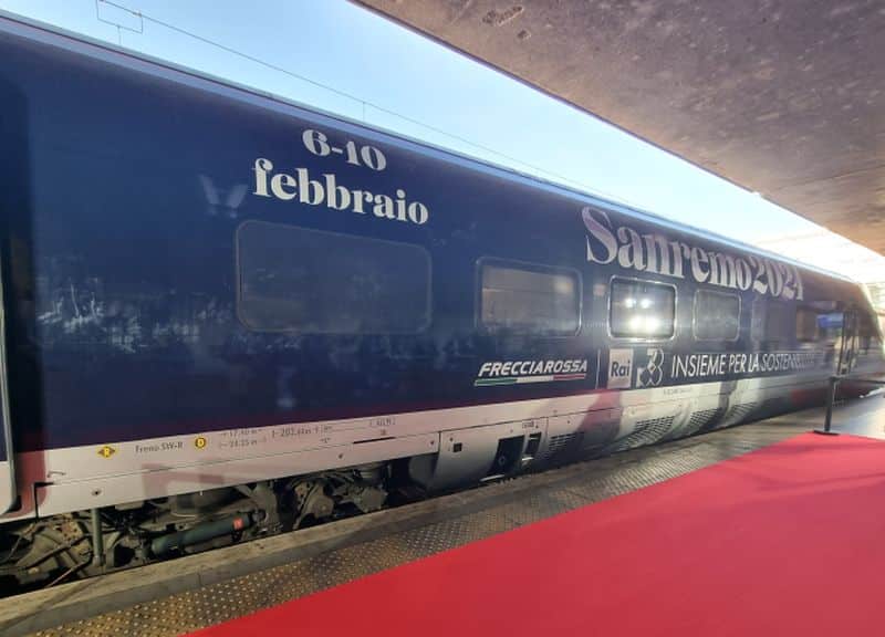 Un Frecciarossa con livrea dedicata per il Festival di Sanremo