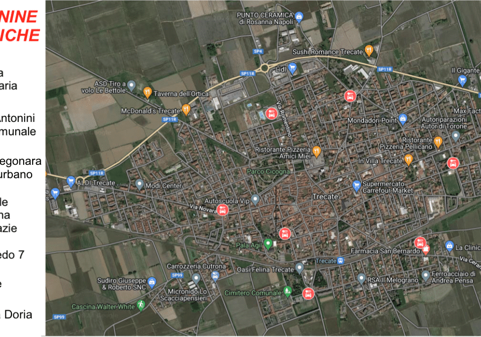 Trecate: attive in città le otto colonnine per la ricarica dei veicoli elettrici o ibridi