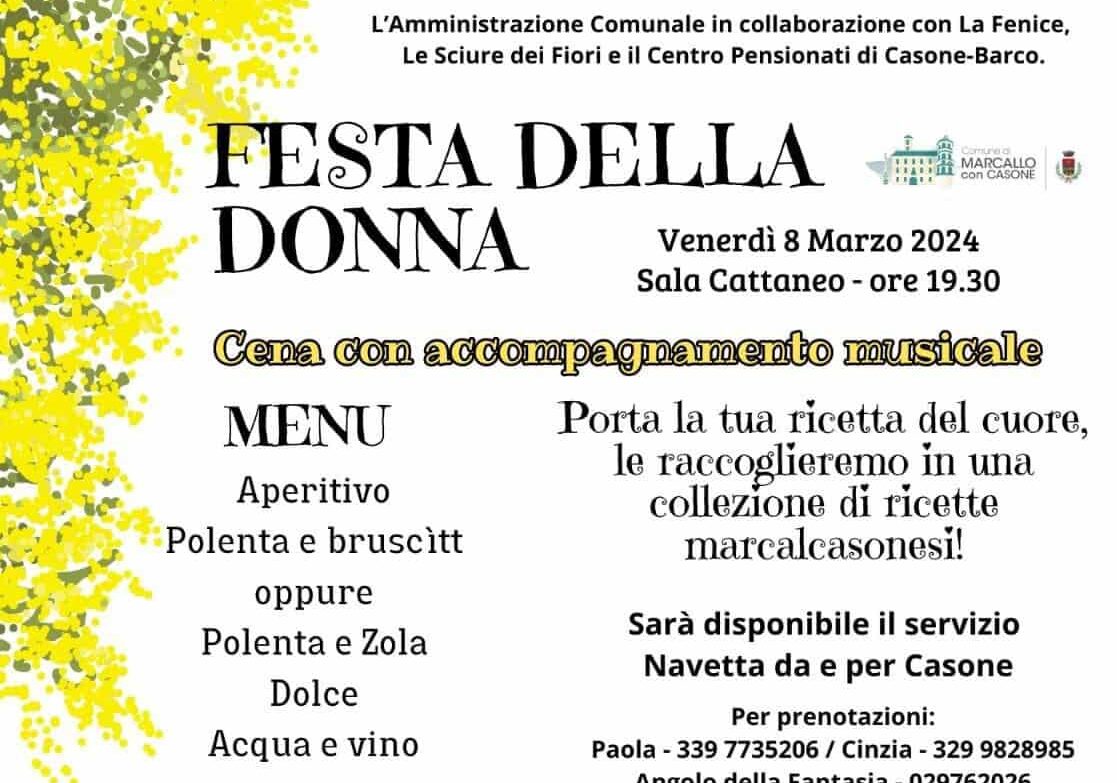 Marcallo con Casone: doppio appuntamento per la festa della Donna