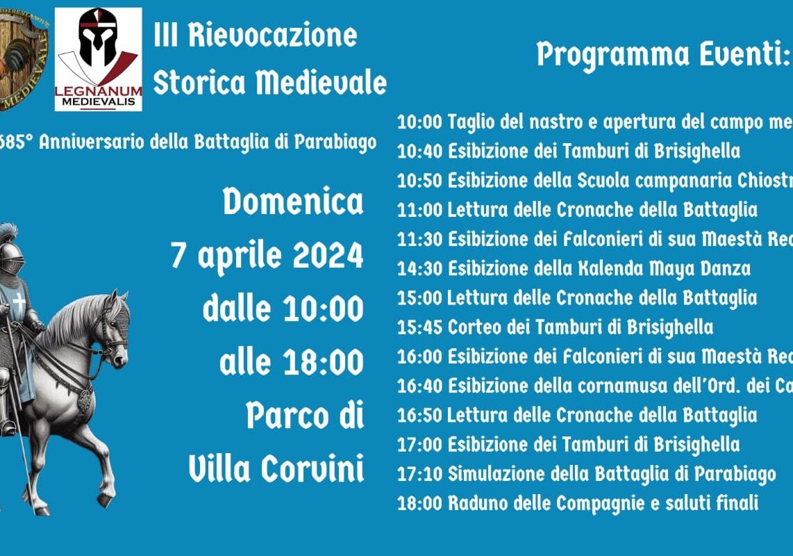 Battaglia di Parabiago: il 7 aprile 2024 il centro città ritorna al 1339
