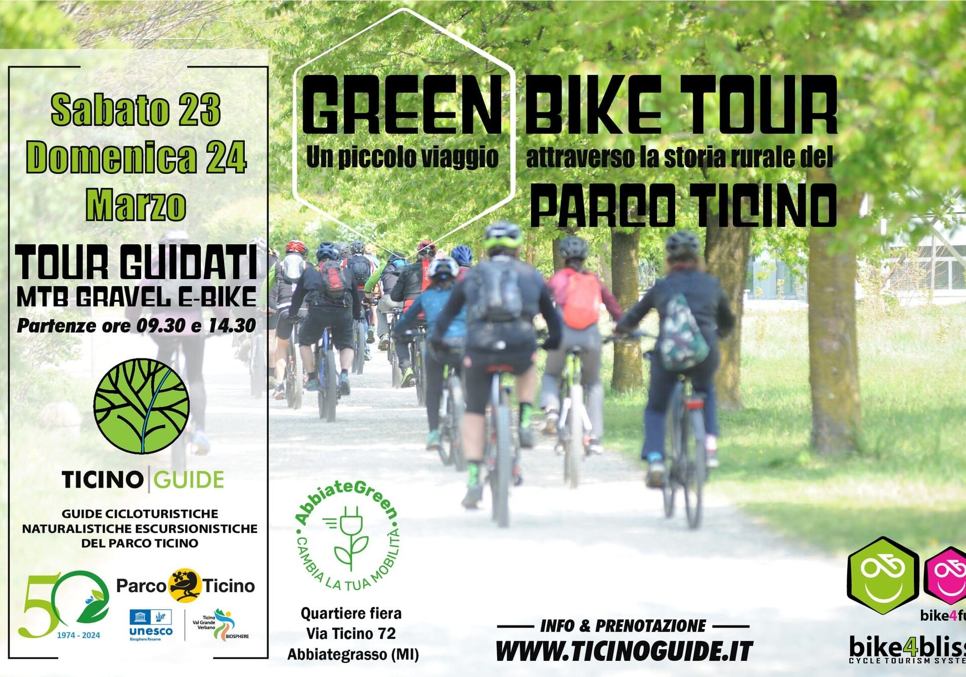 Sabato 23 e domenica 24 Abbiategreen: tutto il programma e i tour in bicicletta con Ticino Guide