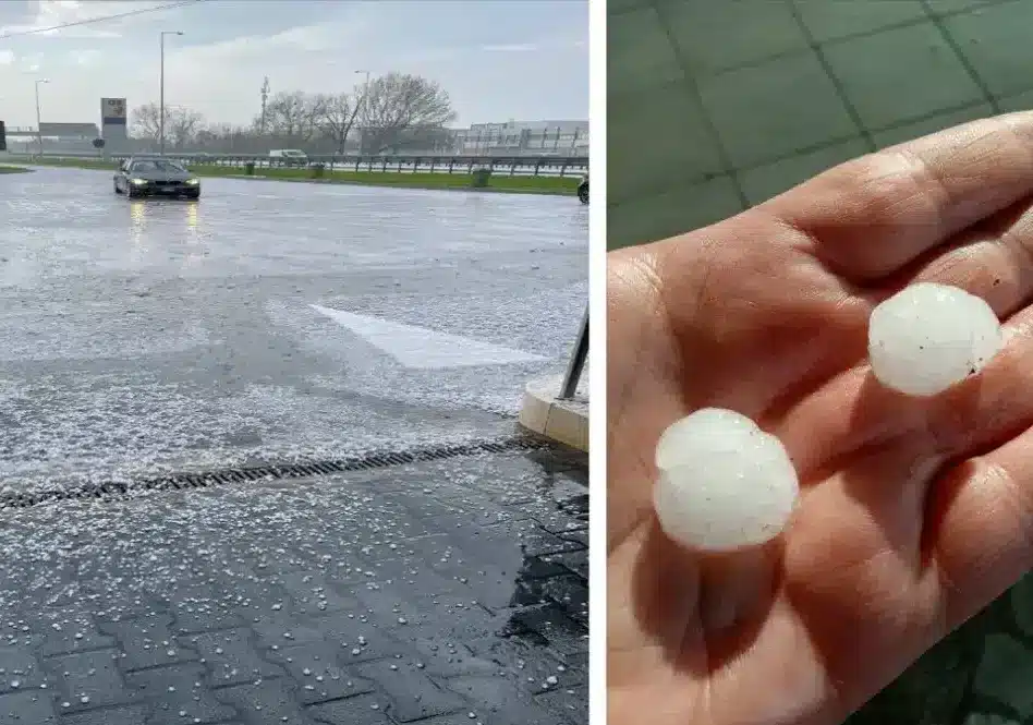 Grandinata improvvisa tra Corsico e Milano