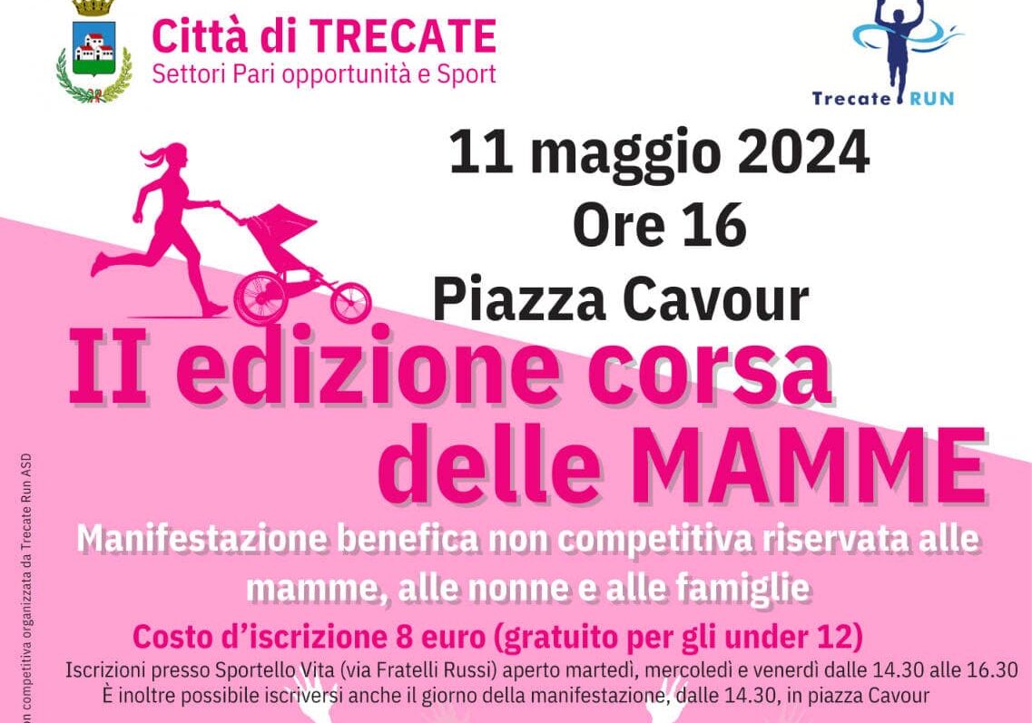 Tutto pronto a Trecate per la corsa delle mamme: lo start domani pomeriggio