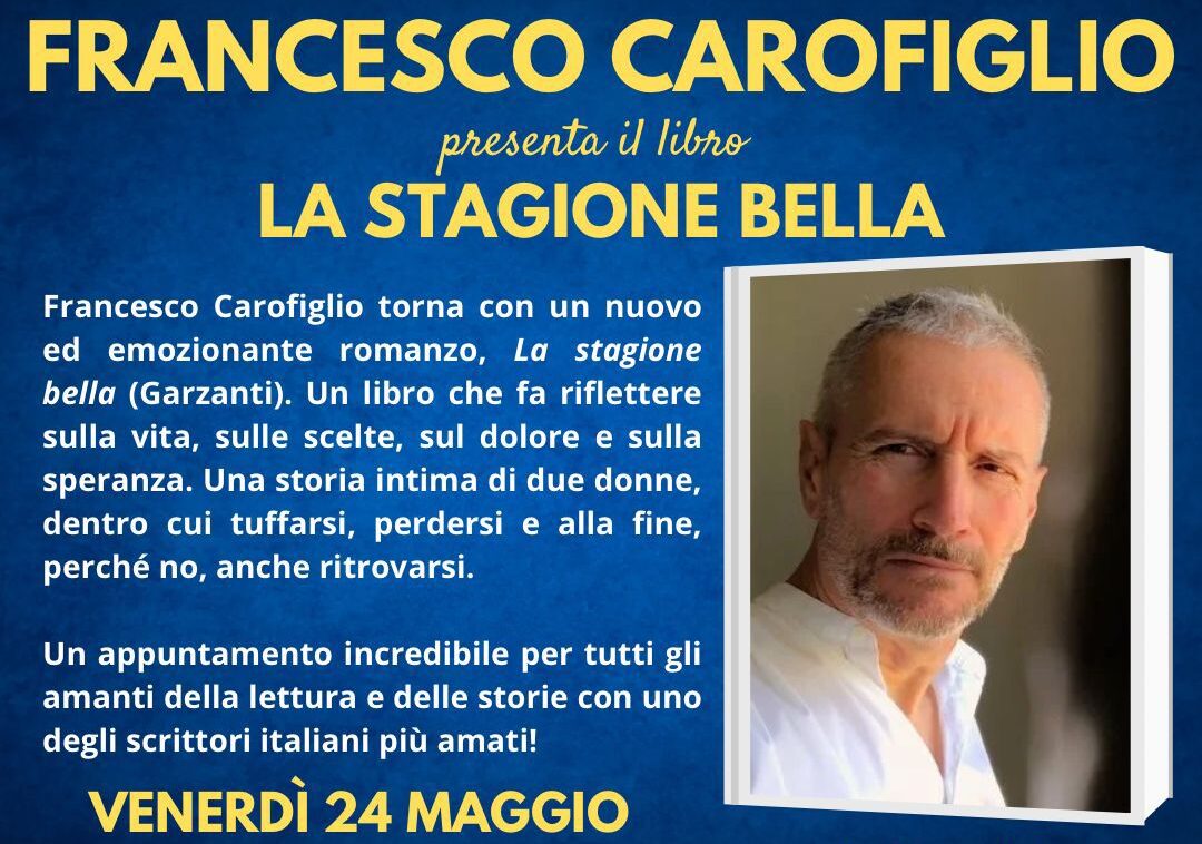 Domani sera a Marcallo con Casone “La stagione bella” di Francesco Carofiglio