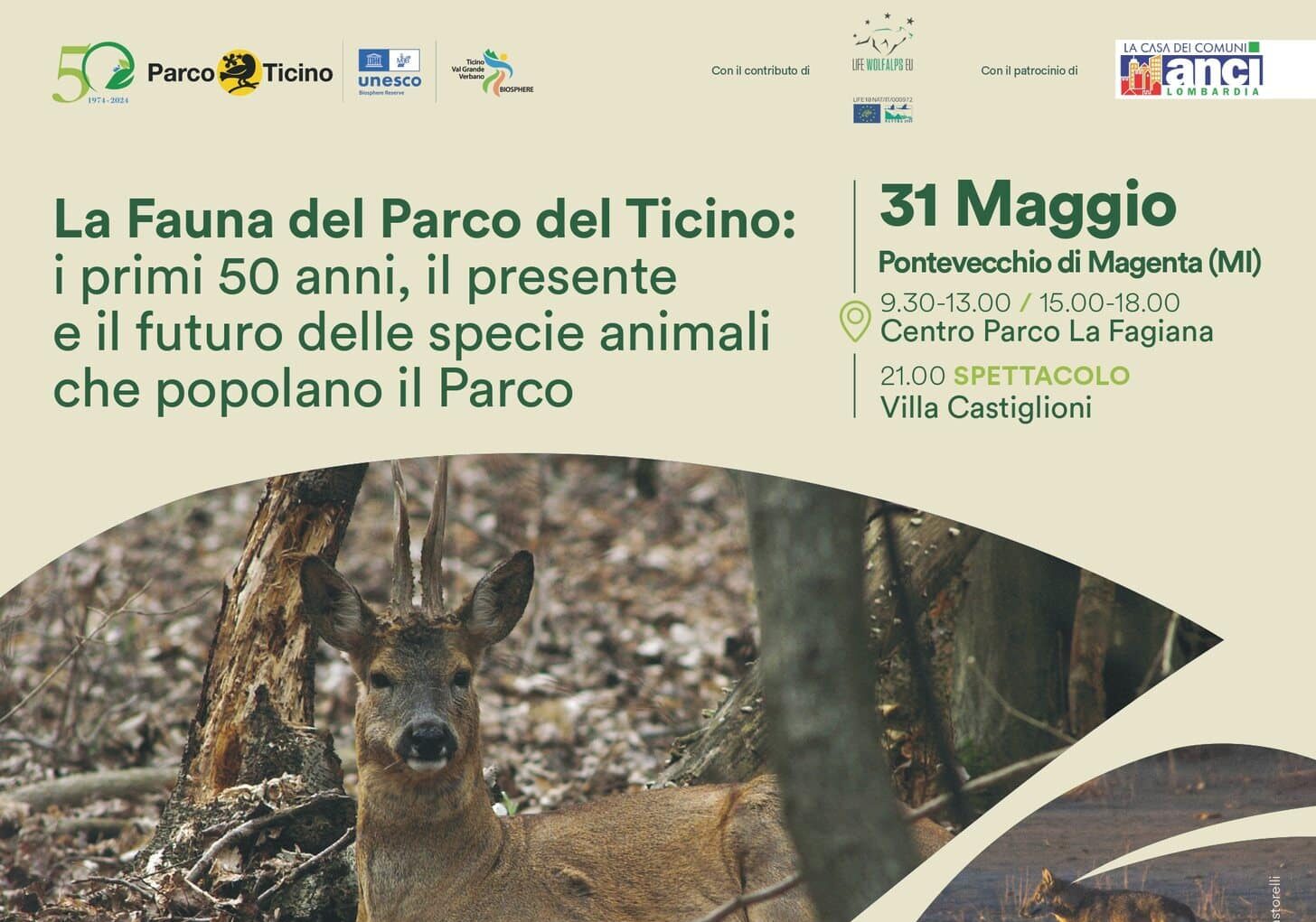La fauna nel Parco del Ticino: venerdì 31 un seminario in Fagiana