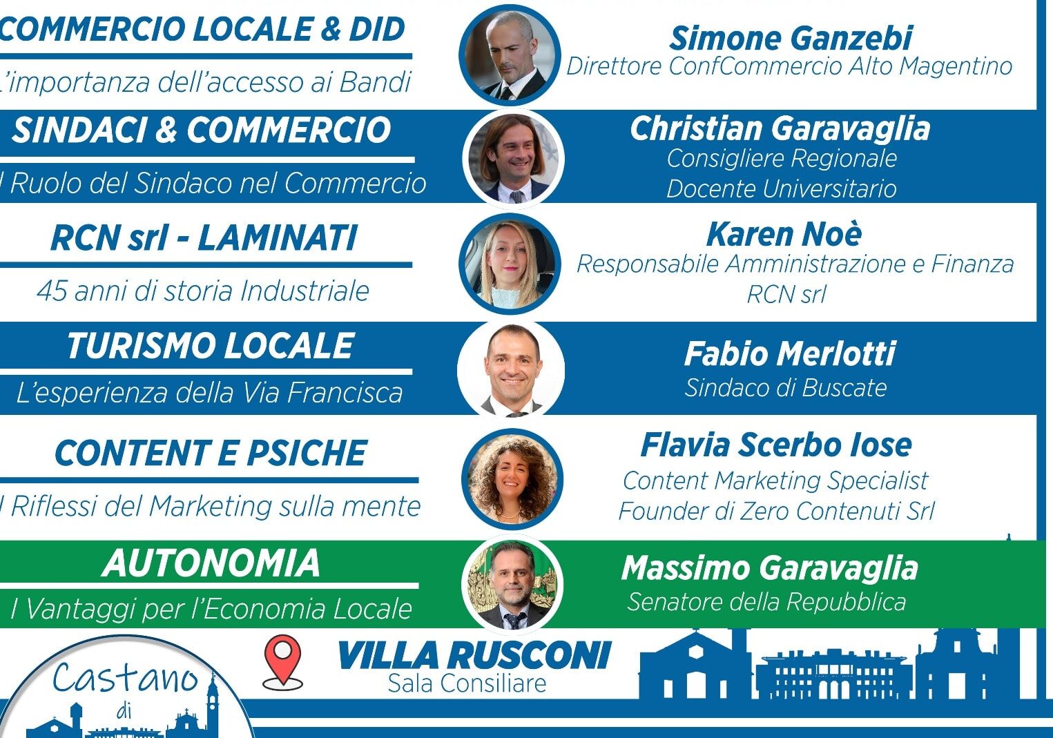 Il Centrodestra per Castano Primo ha le idee chiare: commercio, turismo e autonomia