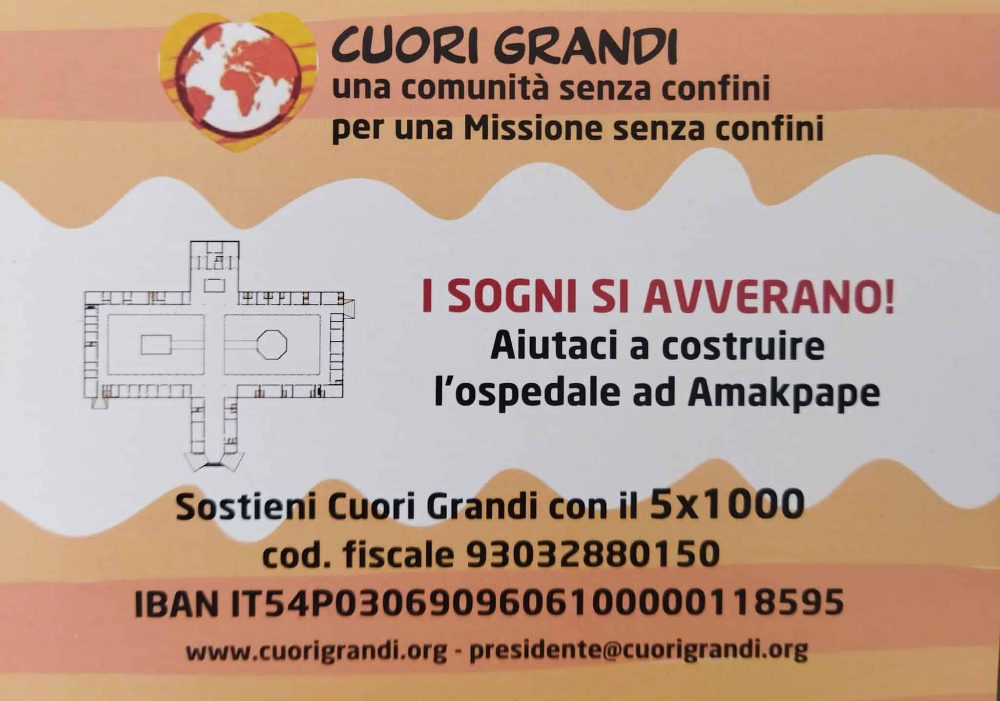 Magenta: 5X1000 a Cuori Grandi, i soldi serviranno per l’ospedale nella missione di Maristella in Togo