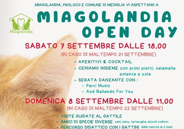 Miagolandia Open Day: un weekend dedicato agli amanti degli animali a Mediglia