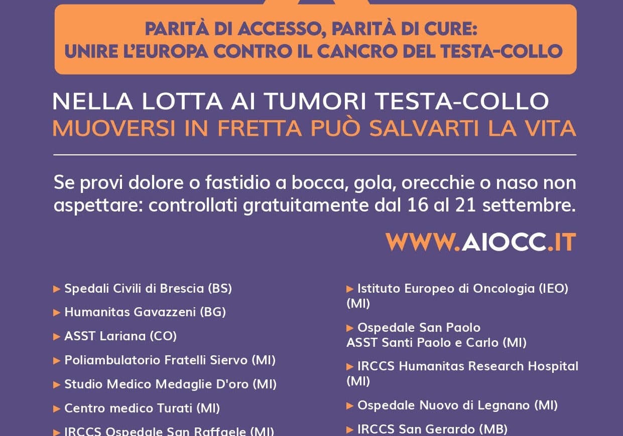 ASST Ovest Milanese promuove la prevenzione dei tumori della testa e del collo: un problema crescente, ma prevenibile