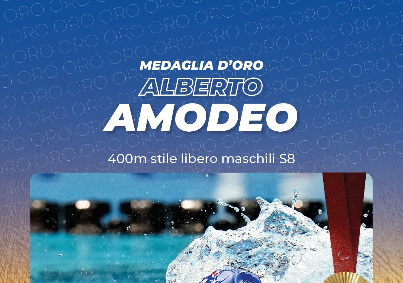 Splendido Alberto Amodeo da Abbiategrasso: oro nei 400 stile libero alle Paralimpiadi!