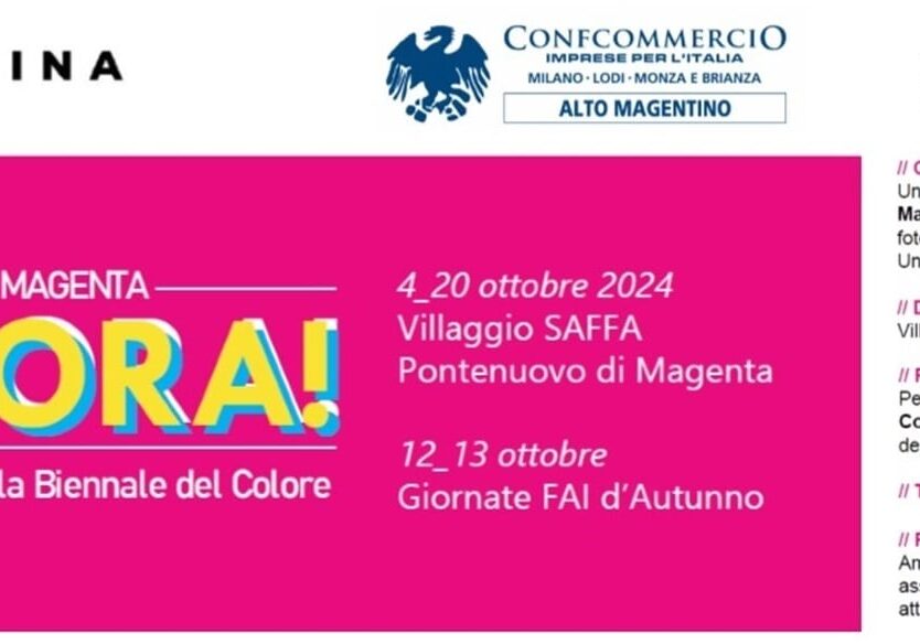 Confcommercio Alto Magentino patrocina “MAGENTA coLORA!”