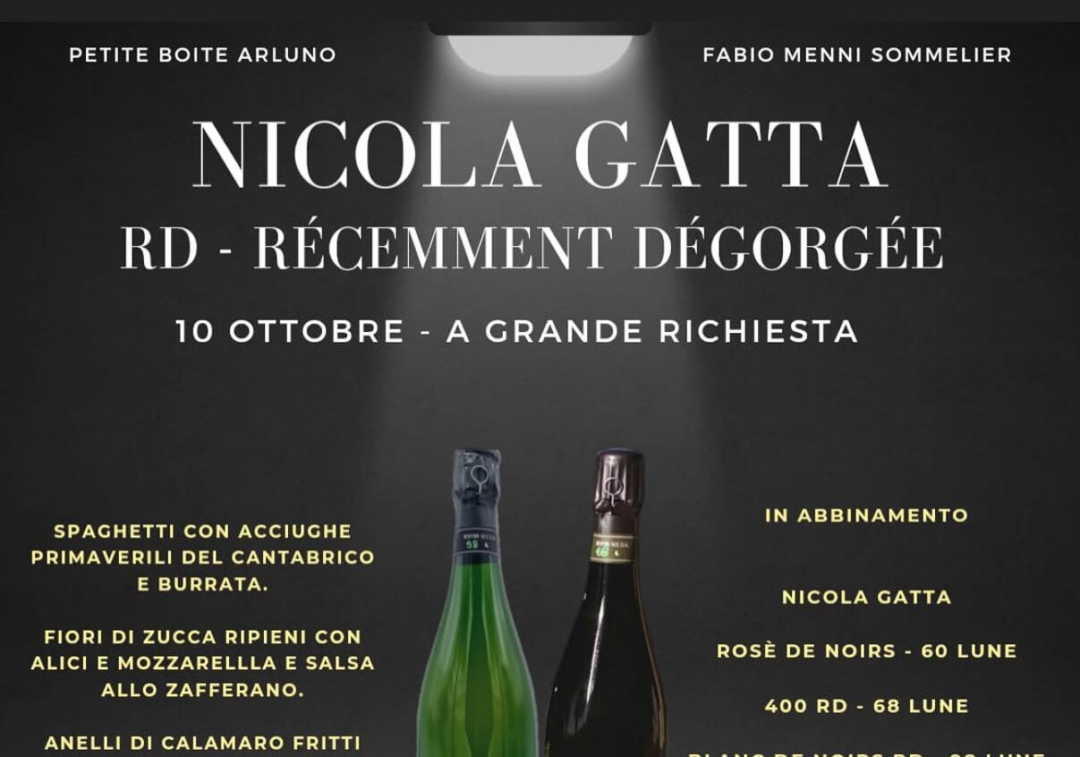 Arluno, altro ‘sold out’ alla Petite Boite: replica per le grandi bollicine di Nicola Gatta il 10 ottobre