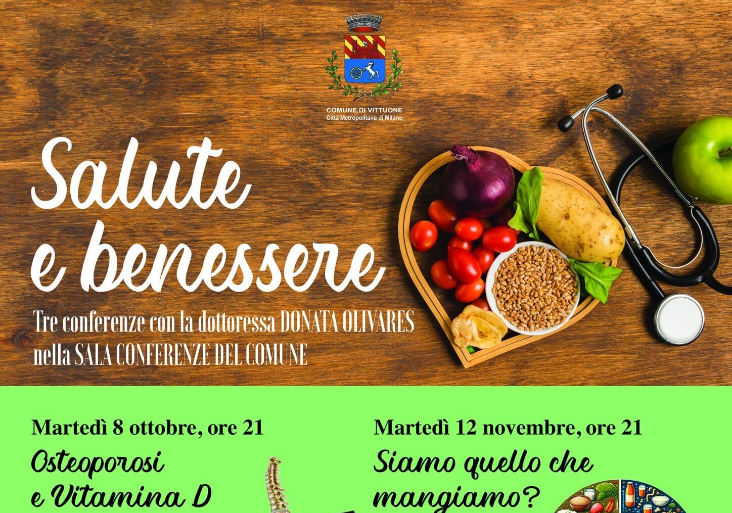 Tre conferenze su salute e benessere in programma a Vittuone