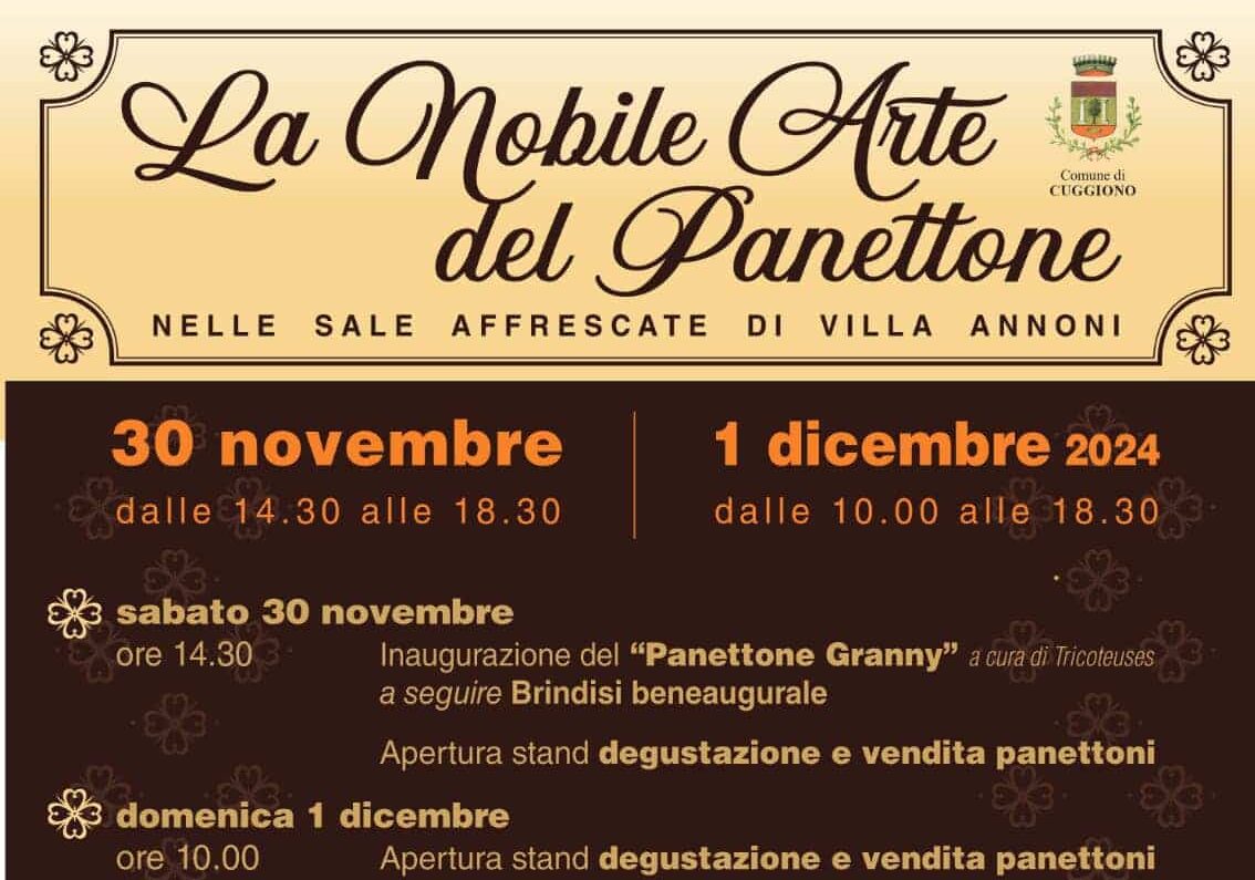 La nobile arte del Panettone arriva a Cuggiono domenica 30 novembre