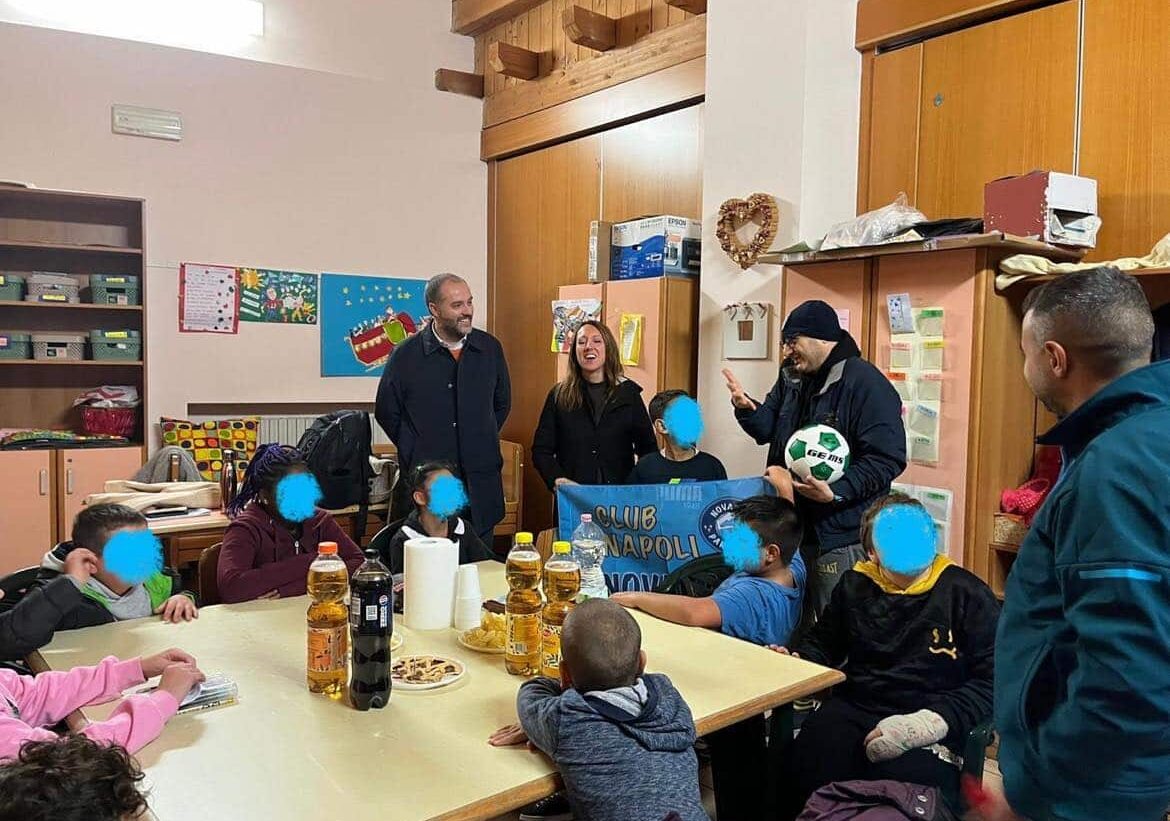 Il bel gesto del Club Napoli Novara partenopea per i ragazzi del Centro diurno di Trecate