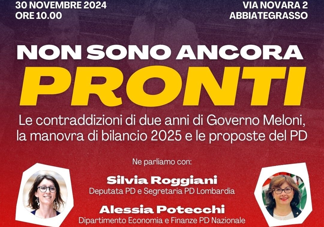 PD dell’est Ticino: evento sabato 30 novembre ad Abbiategrasso