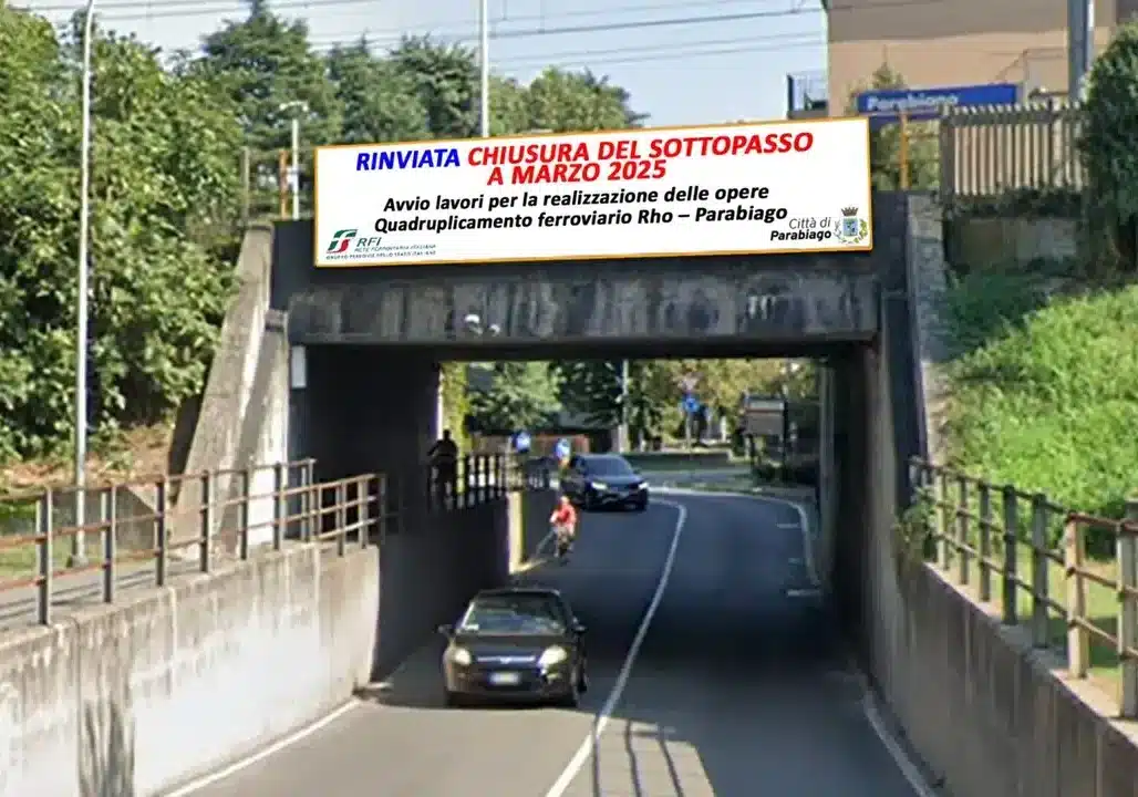Parabiago: rinviata a marzo la chiusura del sottopasso di via Matteotti