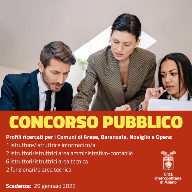 32 posti di lavoro a Città Metropolitana e nei Comuni