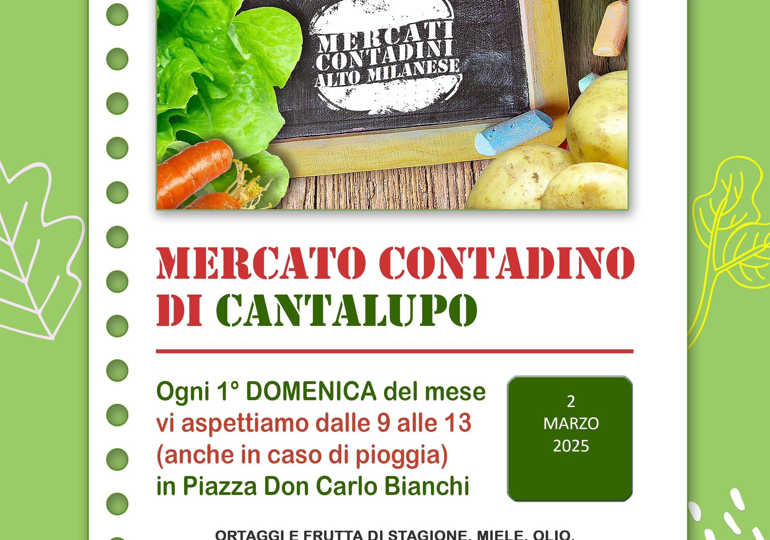 Il mercato contadino domenica 2 marzo arriva a Cantalupo