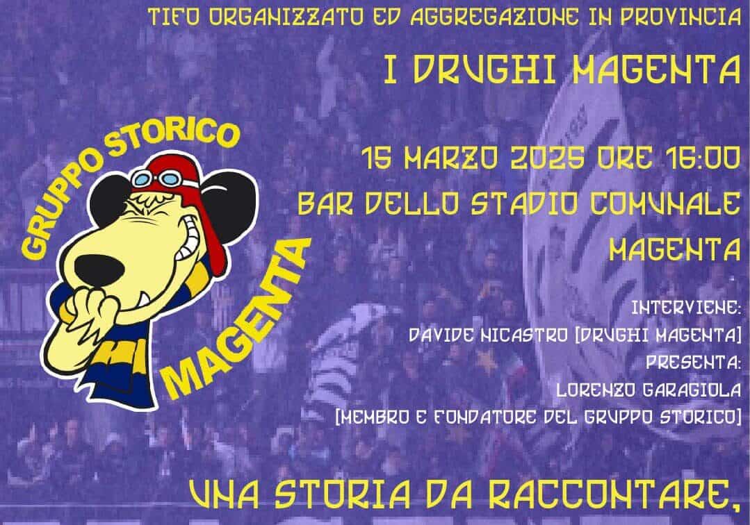 Calcio & Tifo. Un pomeriggio particolare col GRUPPO STORICO MAGENTA
