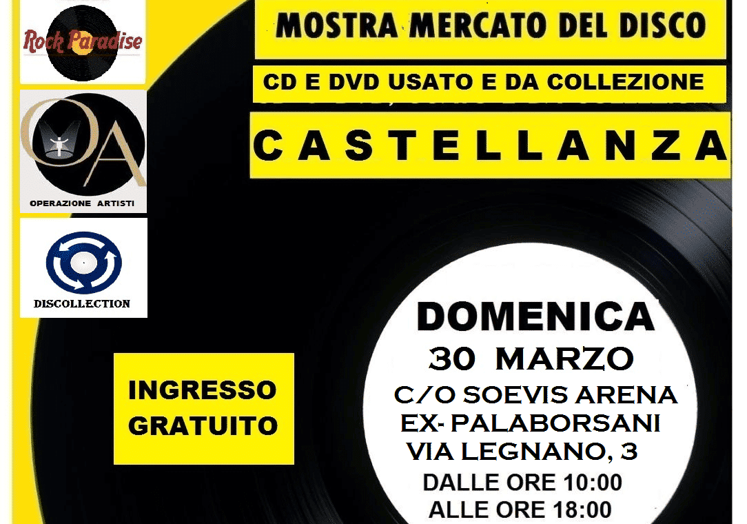 A Castellanza domenica 30 Marzo torna la mostra mercato del Disco