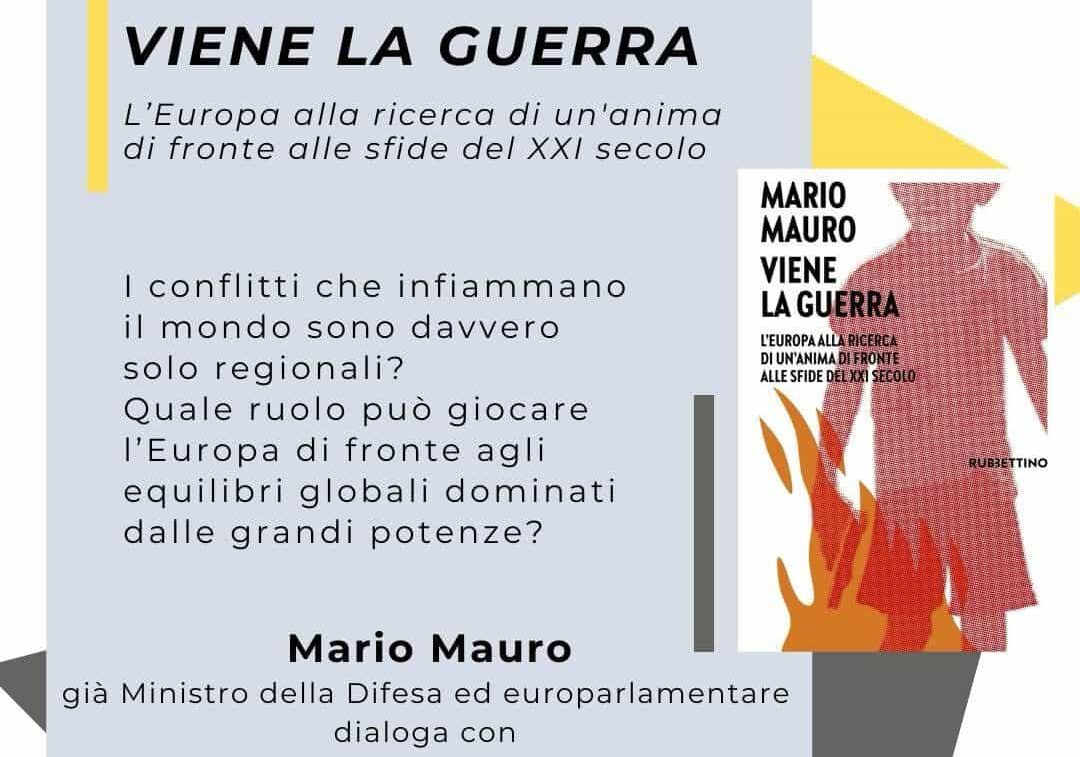 Magenta, “Viene la guerra”: il libro di Mario Mauro in Casa Giacobbe