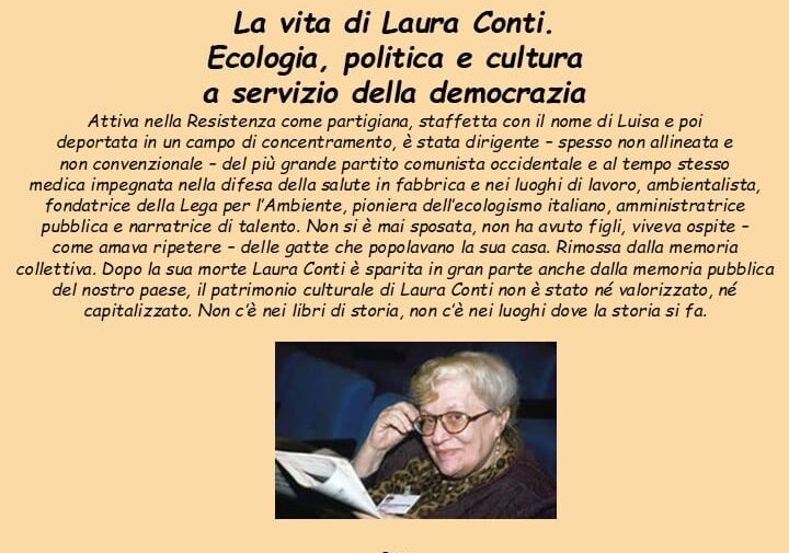 Abbiategrasso. Iniziativa Donna: la vita di Laura Conti tra ecologia, politica e cultura