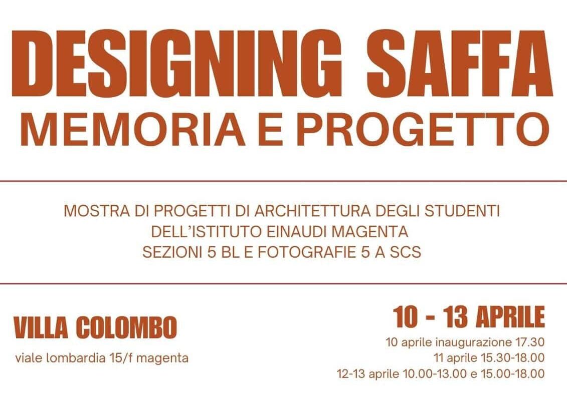 Magenta, Designing Saffa: giovedì 10 Aprile, la mostra in Villa Colombo