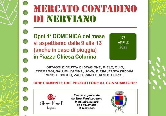 Domenica 27 Mercato Contadino a Nerviano