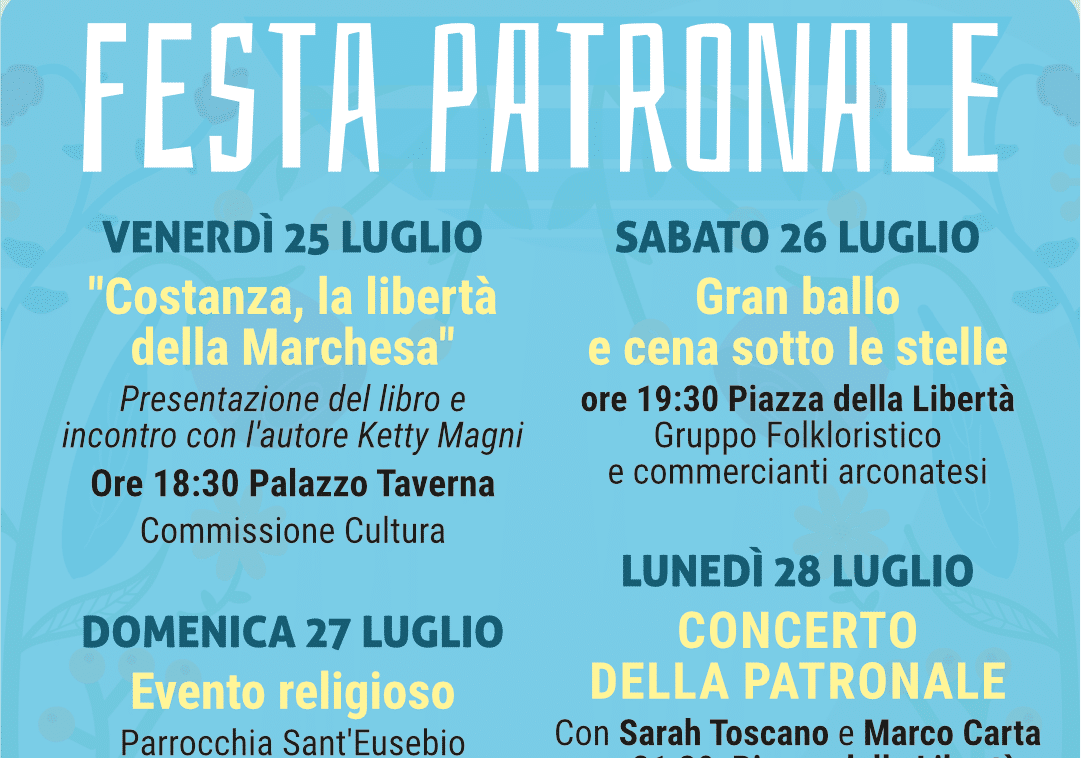 Al via questa sera la grande festa patronale Arconatese