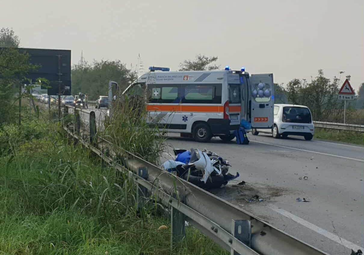 Boffalora Ticino: ancora un grave incidente alla Magnana, motociclista elitrasportato in ospedale