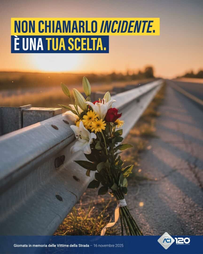 ACI, Campagna sicurezza stradale “Non chiamarlo incidente. E’ una tua scelta”