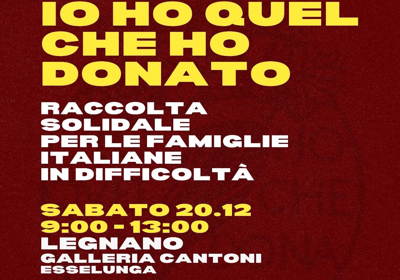 Gioventù Nazionale Alto Milanese: raccolta alimentare a Legnano per le famiglie in difficoltà