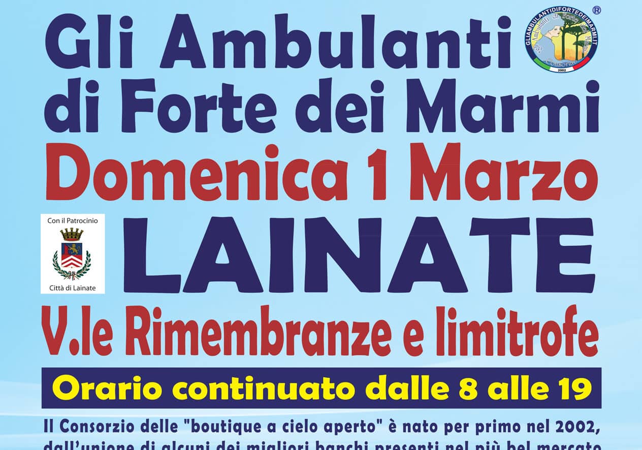 L’originale Consorzio de Gli Ambulanti di Forte dei Marmi arriva a Lainate