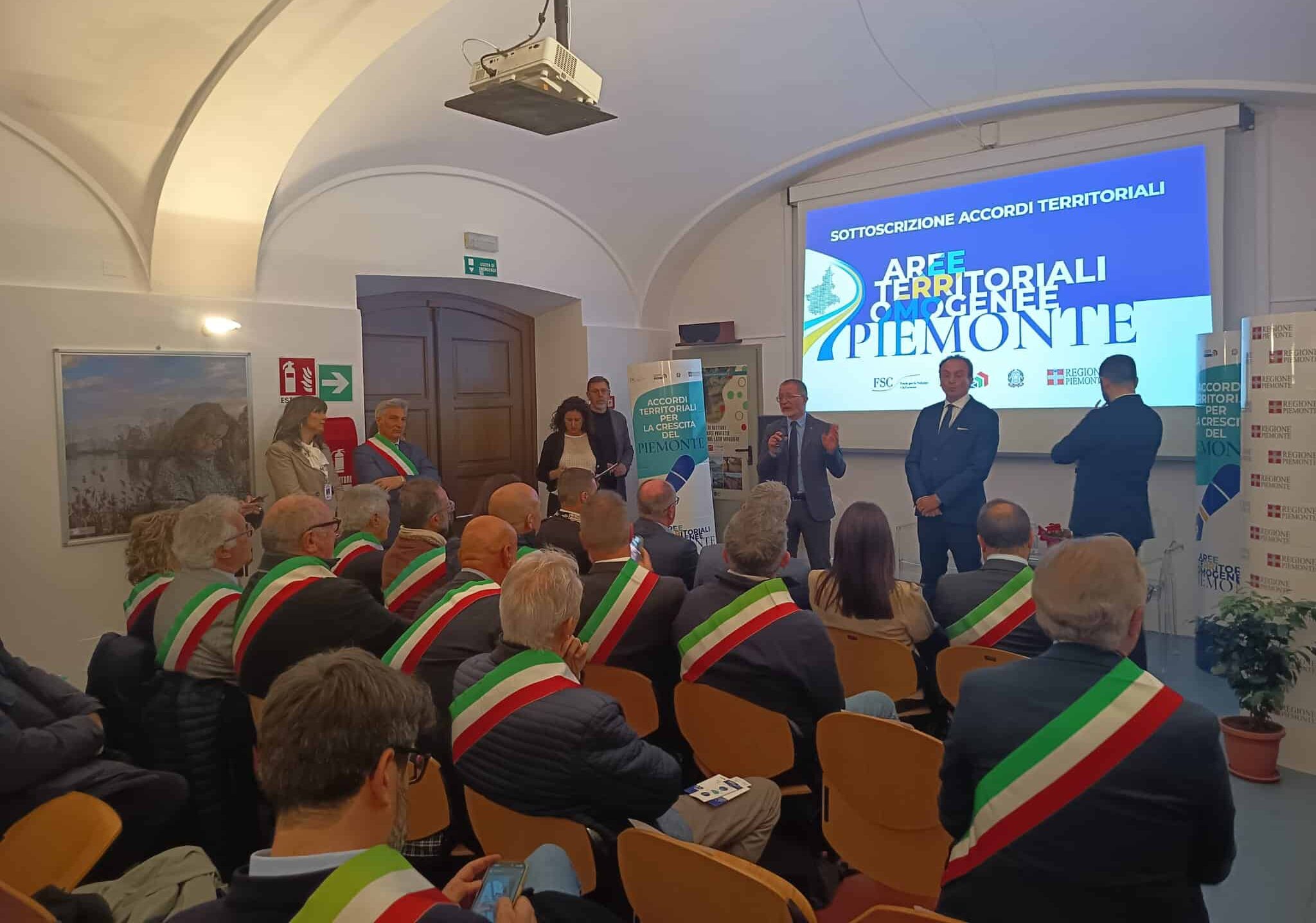 Il Presidente Cirio e l’Assessore Vignale firmano gli accordi di collaborazione per il Fondo di Sviluppo e Coesione