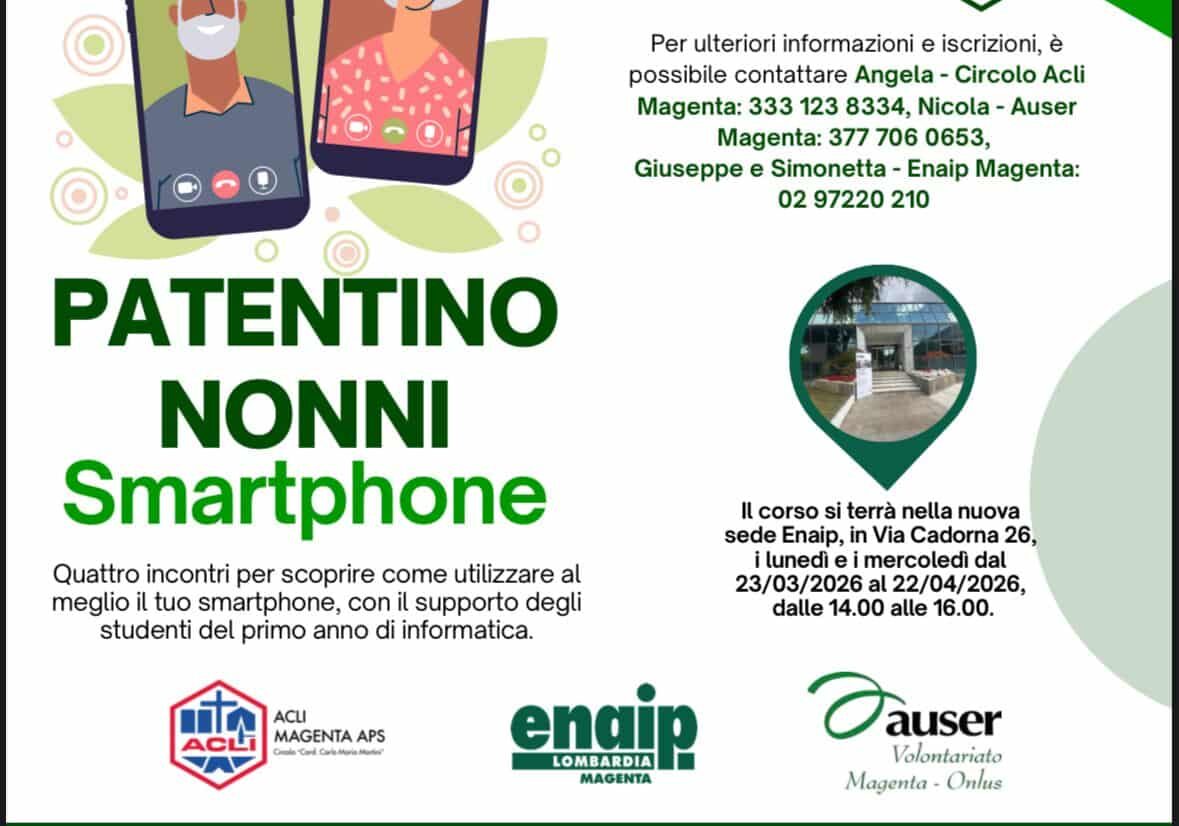 Enaip Magenta accoglie i nonni per la seconda edizione del “Patentino Nonni Smartphone”