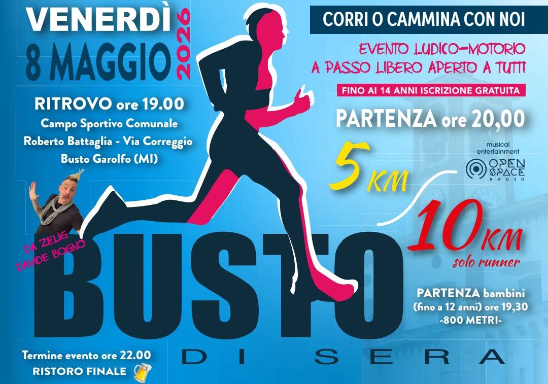 La “Busto di Sera” cresce: nel 2026 la gara passa da 8 a 10 km